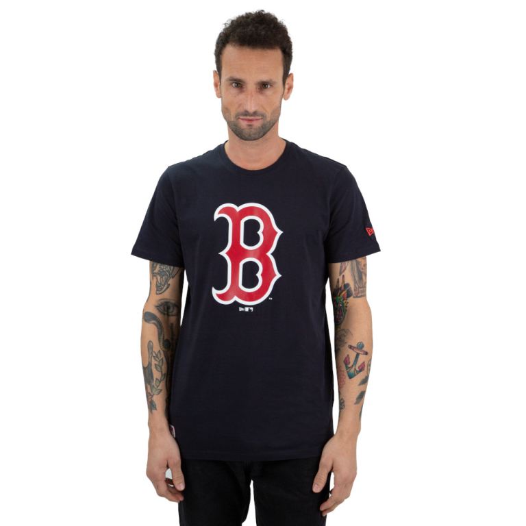 Ropa New Era Mlb Negros - Boston Sox Logo Infill T Shirt 51403BCXU